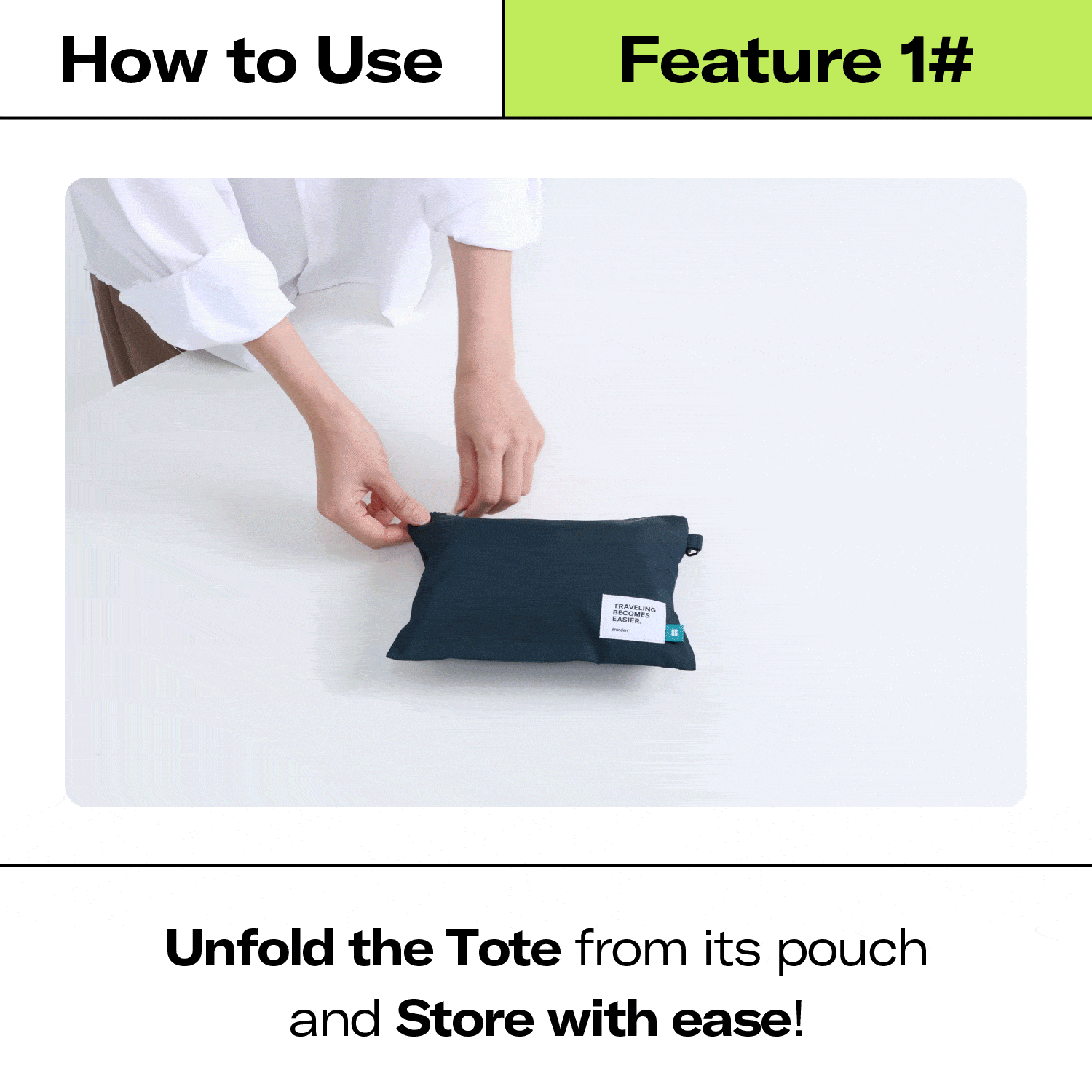 Foldable Carry-All Tote Bag