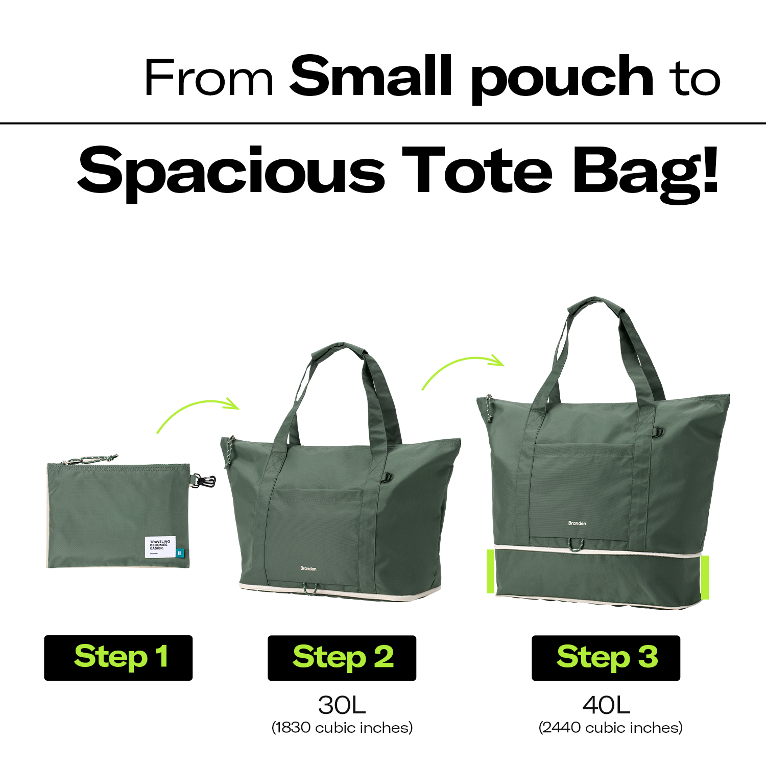 Foldable Carry-All Tote Bag
