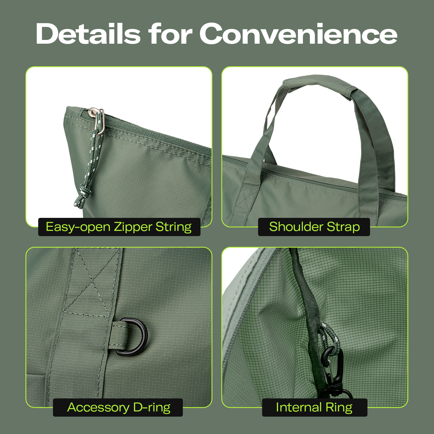 Foldable Carry-All Tote Bag