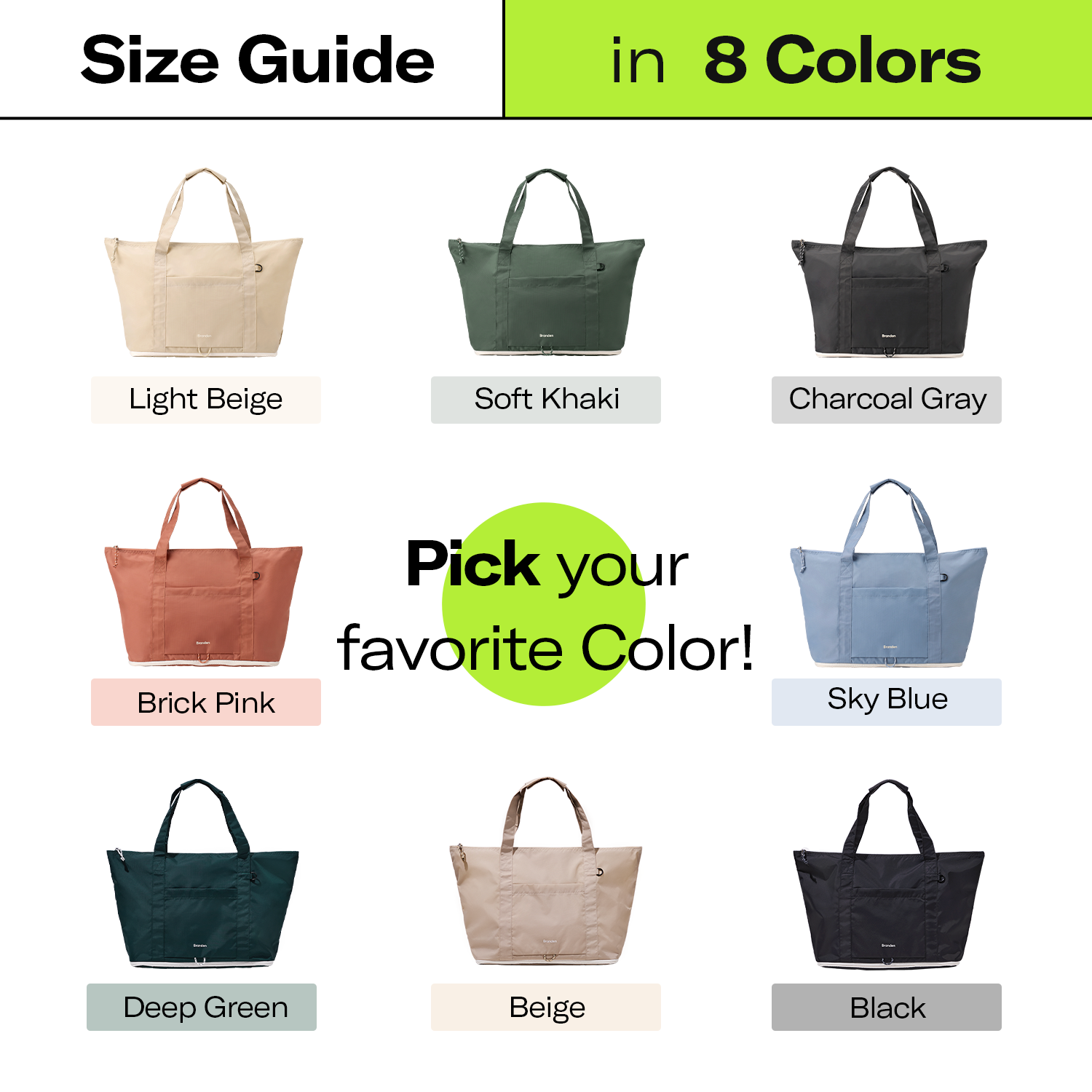 Foldable Carry-All Tote Bag