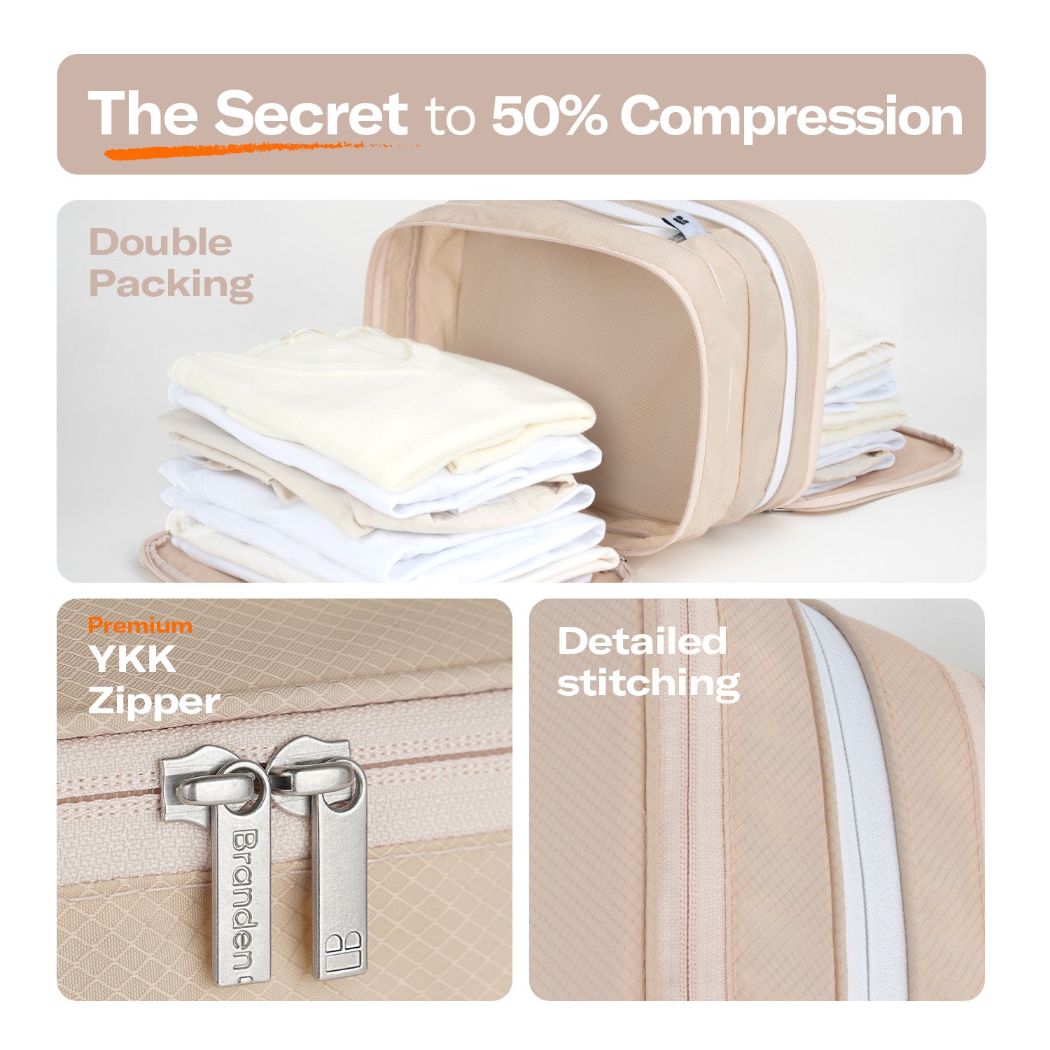 Compression Packing Cube 1_Travel_Sand Beige