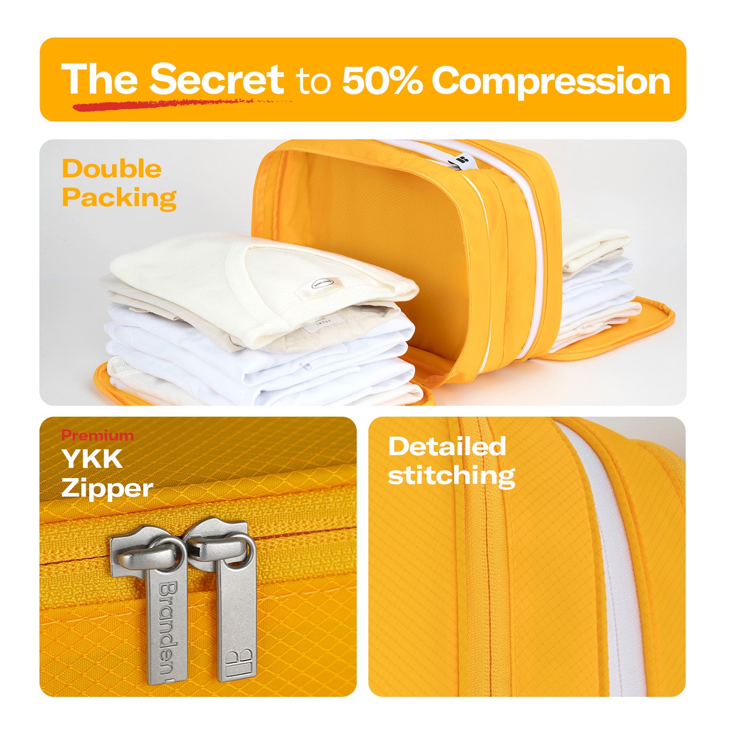 Compression Packing Cube 1_Travel_Yellow